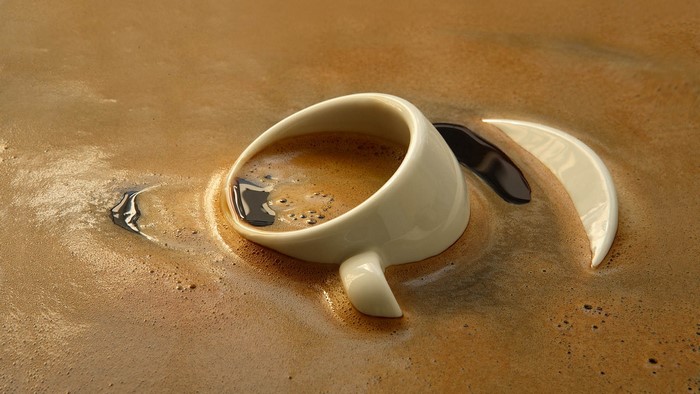 Spilled Coffee Cup