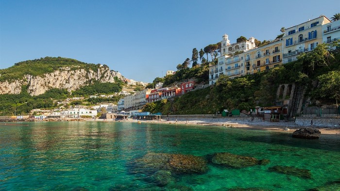 Coastal town on Capri, Italy