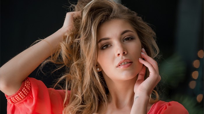 Woman in Red Dress