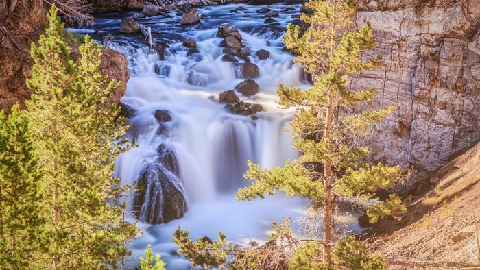Waterfall in Yellowstone National Park
