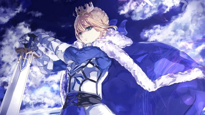 Saber from Fate/stay night holding Excalibur