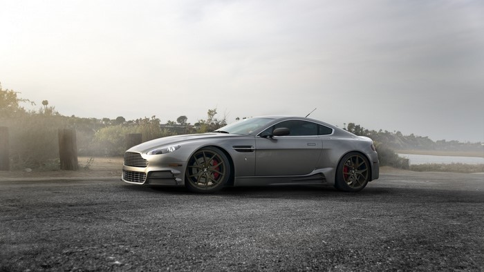 Aston Martin Vantage parked on a road
