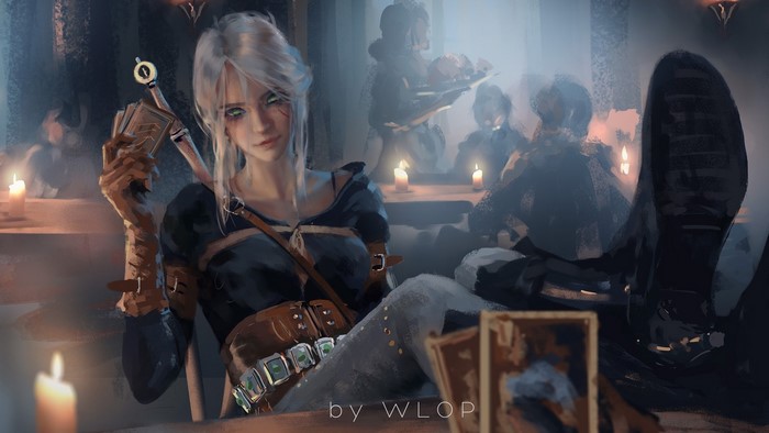 Ciri from The Witcher playing cards