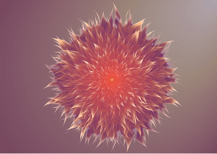 4K Red Fireball Lily 3D