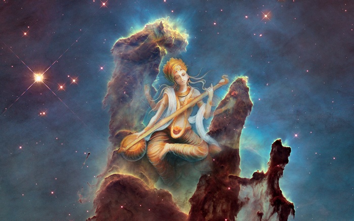 Saraswati in the Pillars of Creation