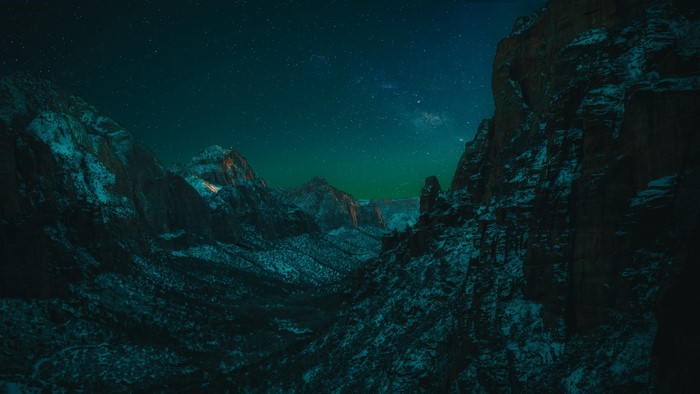 A Starry Night in Zion National Park