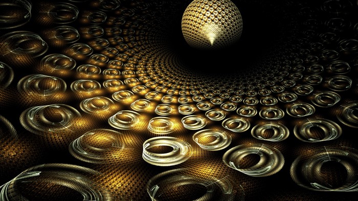 4K Abstract Golden Rings and Sphere