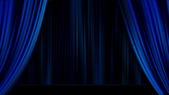 Blue Stage Curtains