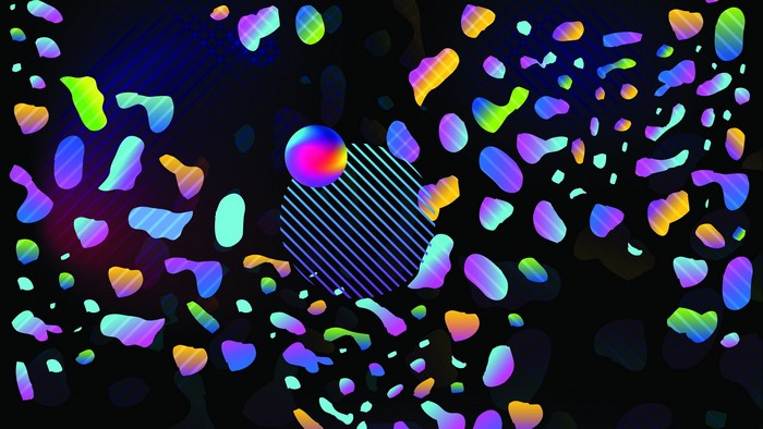 4K Abstract Neon Shapes and Lines