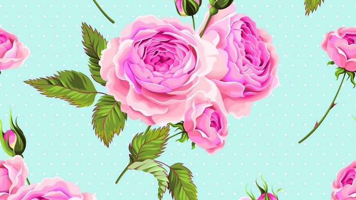 4K Pink Roses Pattern