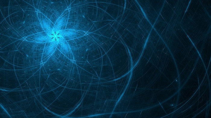 Blue abstract fractal flower