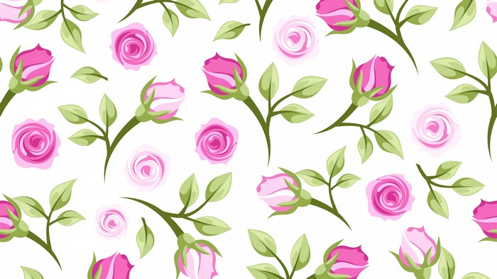 4K Vector Graphics of Pink Roses