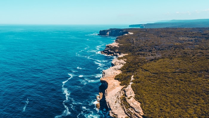 Coastline with ocean and cliffs