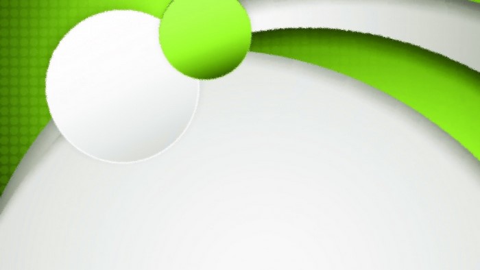 Green and white abstract shapes with dots