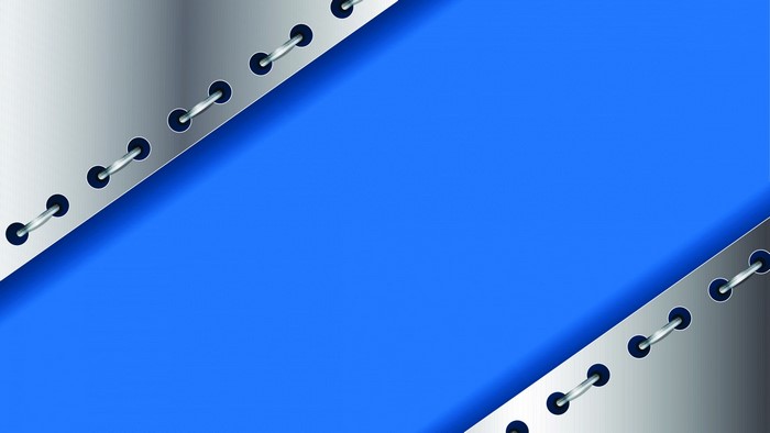 4K Metal with Blue Background