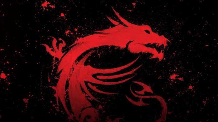 MSI Dragon Logo Red Splatter