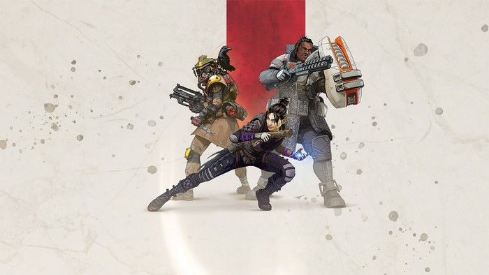 Apex Legends characters: Bloodhound, Wraith, and Gibraltar