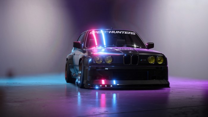 Black BMW M3 E30 with Speedhunters sticker