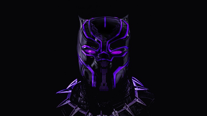 5K, Neon, Artwork, Black Panther