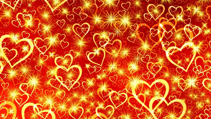 4K Hearts and Stars Pattern