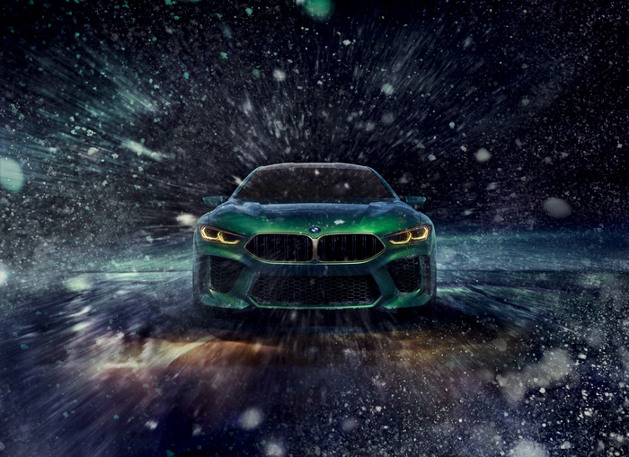 4K BMW Concept M8 Gran Coupe in Snow