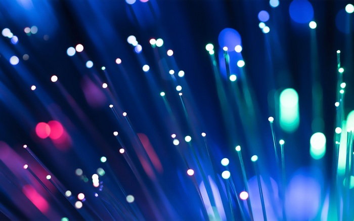 Fiber optics with colorful lights