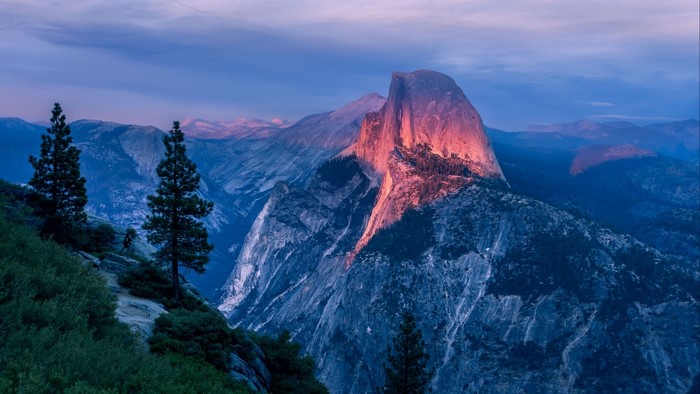 Half Dome Yosemite Valley at Sunset