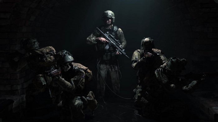 Soldiers in a dark tunnel, Death Stranding