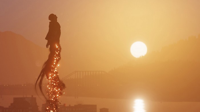 Delsin Rowe from Infamous: Second Son ascends