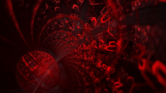 4K Abstract Red Tunnel