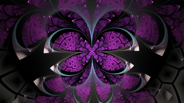 Purple fractal butterfly pattern