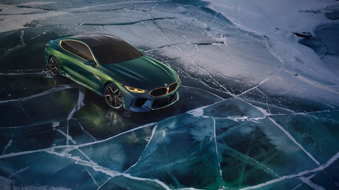 BMW Concept M8 Gran Coupe on Ice