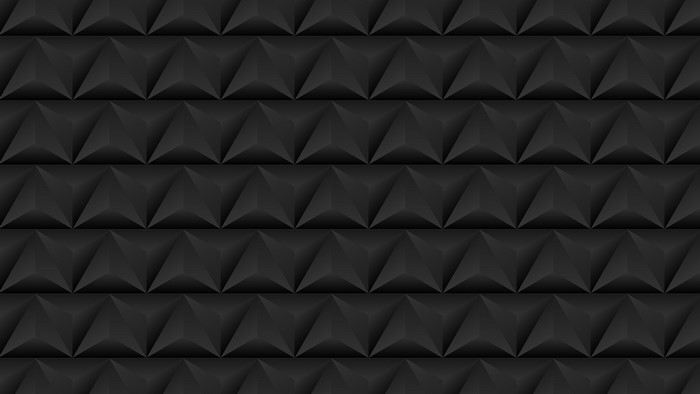 Black 3D Geometric Pyramid Pattern 4K