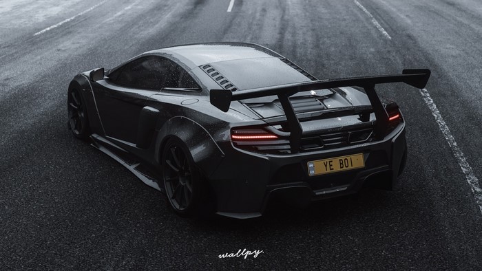 Black McLaren 650S GT3 from Forza Horizon 4