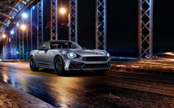 2018 Fiat Abarth 124 GT on a Bridge at Night