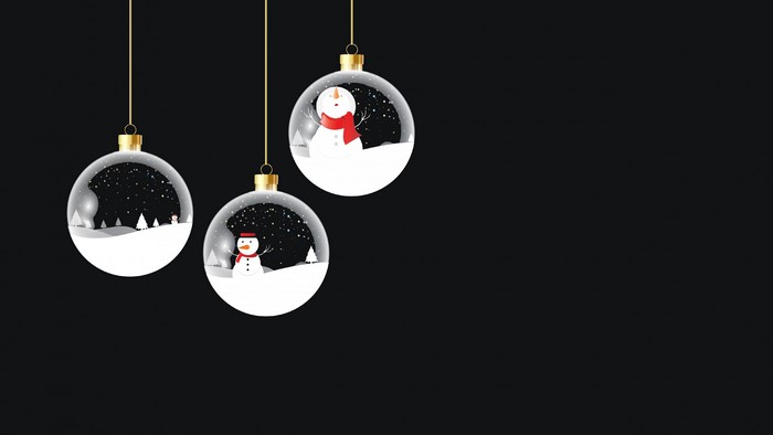 4K Christmas Ornaments with Snowmen