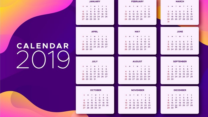 Calendar 2019