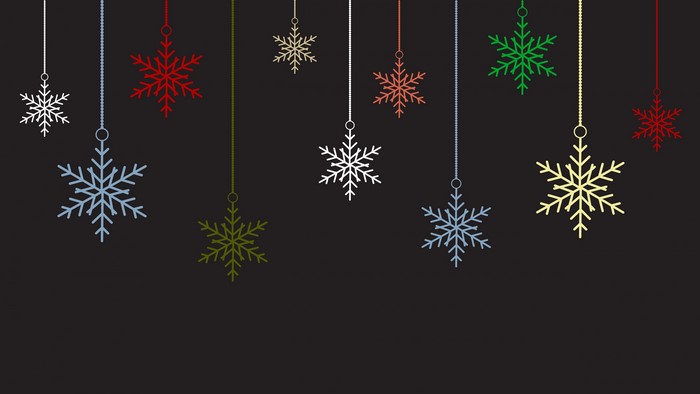 4K Winter Snowflakes Background
