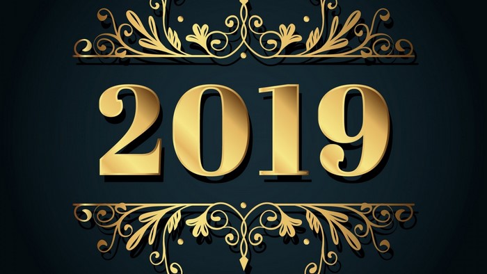 2019 New Year Golden Ornaments