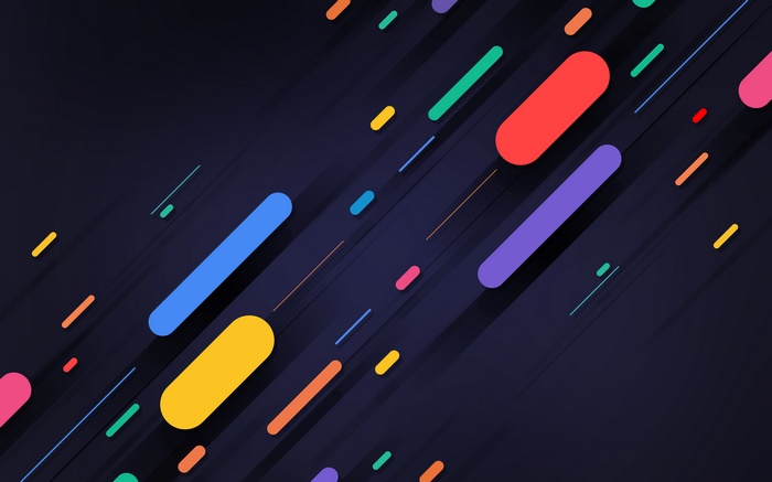 Dark background, Shapes, Colorful, Multicolor
