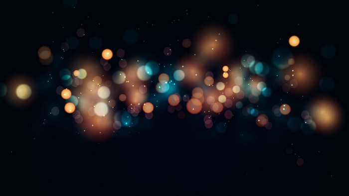 Bokeh lights on a dark background