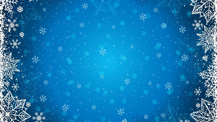 Winter snowflakes on a blue background