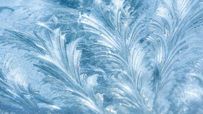 Frosty pattern on glass