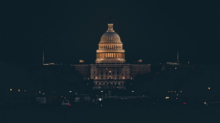United States Capitol Building at Night