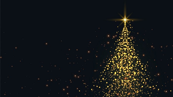 4K New Year Sparkle Tree