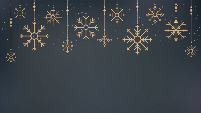 4K Winter Snowflakes Background