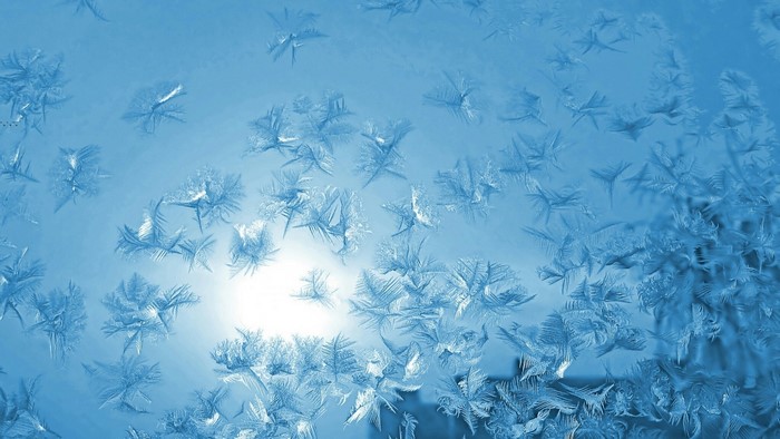 Frosty patterns on a window
