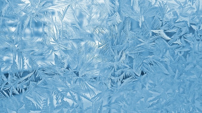 Frosty pattern on glass