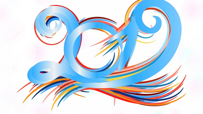 4K New Year abstract art