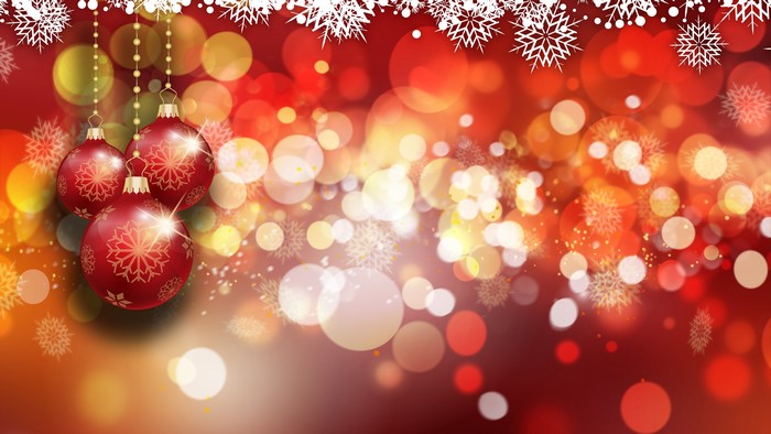 4K New Year Christmas Ornaments Bokeh